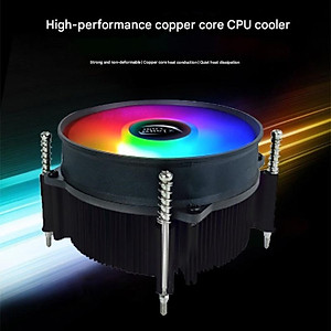 Quạt tản nhiệt CPU Led rainbow T80 for Intell lõi đồng nguyên chất cho máy tính hàng nhập khẩu
