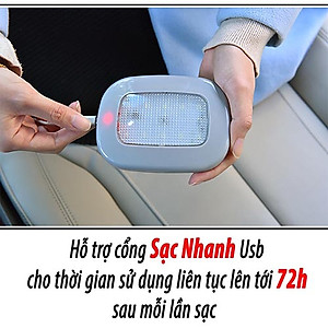 Đèn Led Ốp Trần Xe Ô Tô, Đèn Led Cầm Tay Không Dây Gắn Đế Nam Châm 