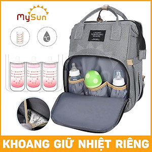 Balo mẹ bỉm sữa cho bé sơ sinh nằm cao cấp chính hãng MySun Nest