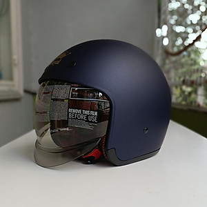 Mũ bảo hiểm xe máy 3/4 kính âm Royal M139 màu trơn, kính âm màu trà hạn chế chói nắng, nhiều size cho nam và nữ