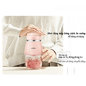 Máy Xay Đồ Ăn Dặm Cho Bé 6 Lưỡi Cối Thuỷ Tinh Hàng Nội Địa Trung Bản Cao Cấp Siêu Mịn Tiện Dụng - Tặng Kèm Dụng Cụ Rửa Máy-Hàng Chính Hãng 