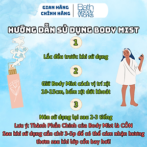 Body Mist Bath And Body Works Nam Nữ Chính Hãng Moonlight Path, Xịt Thơm Body Toàn Thân Hương Nước Hoa 236ml