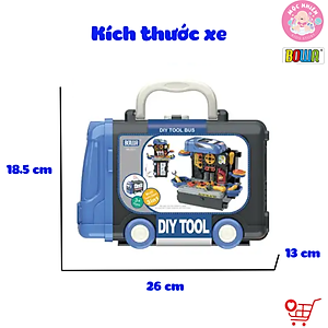 Đồ Chơi Hướng Nghiệp Nhập Vai Kỹ Sư BOWA 8071 – Xe buýt công cụ 59 chi tiết