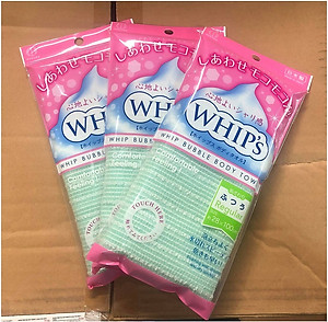 Combo Khăn tắm kỳ lưng Nhật Bản Whip's Kokubo + Bàn chà gót chân Ag+ Jabu  Made in Japan