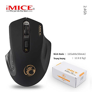 Chuột gaming không dây bluetooth sạc pin HXSJ G-1800 cho game thủ chơi game chuyên nghiệp kết nối Wireless 2.4G - Hàng chính hãng