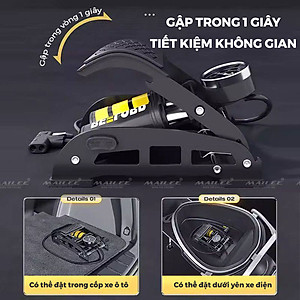 Bơm Đạp Chân 2 Nòng Xilanh BEELORD J54B-01 10 Bar/160 PSI Bơm Chất Lượng Cao Cho Xe Đạp, Xe Máy, Xe Ô tô, Xe Hơi Đa Năng Xếp Gọn (Tặng Kèm 3 Chốt Chân, Hộp đựng bơm) - Mai Lee