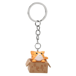 Móc Khóa Mèo Con Trong Hộp 3x2.5cm PaKaSa ( Giao màu ngẫu nhiên)