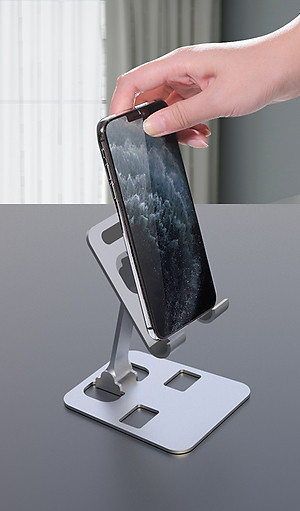 Giá đỡ điện thoại hợp kim nhôm AT-1 gấp gọn tiện dụng - hàng chính hãng