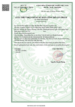 VIÊN BỔ MẮT EYES BRIGHT GOLD - GIÚP MẮT SÁNG KHỎE