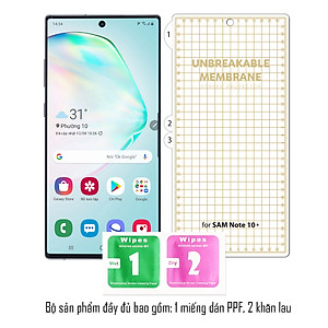 Miếng Dán PPF Mặt Trước cho Samsung Galaxy Note 10 Plus – Dẻo full màn hình – Hàng Chính Hãng