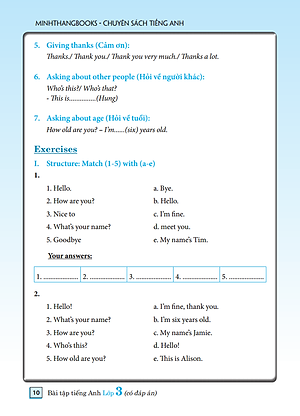 Sách Bài Tập Tiếng Anh Lớp 3 (Tái Bản)