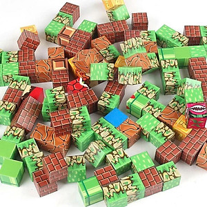Combo 50 Khối Minecraft Nam Châm, Đồ Chơi Lắp Ráp Có Từ Tính Mô Hình Xây Dựng Cho Bé Sáng Tạo, Đồ Chơi Trẻ Em HT SYS