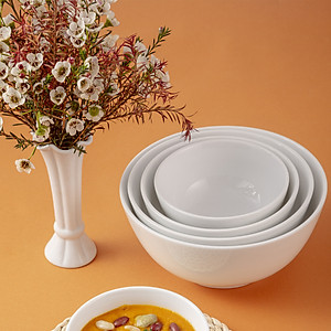 Tô tống - Tô đựng canh sứ trắng cao cấp Long Phương