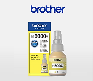 Brother BT5000Y Ink Cho DCP-T300/T700W/MFC-T800W (Vàng) - Hàng Chính Hãng