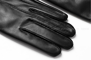 Găng tay nam da cừu cao cấp BHY5333 Lót lông giữ ấm, cảm ứng điện thoại, chống nước