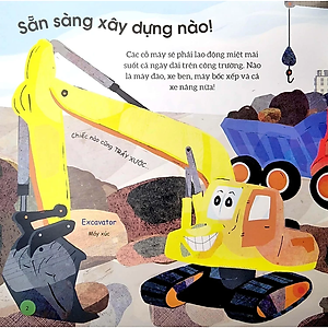 Sách Busy Machines - Digger: Những Cỗ Máy Năng Nổ - Máy Đào Đất (Song Ngữ Anh - Việt)