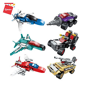 Đồ chơi xếp hình, lắp ráp người máy robot Qman 1412: Người máy hợp kim (419 mảnh ghép)