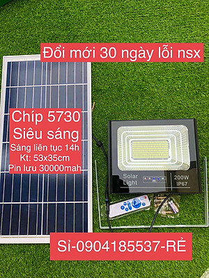 Đèn led năng lượng mặt trời SUN-28200 200W, Đèn năng lượng mặt trời IP 67