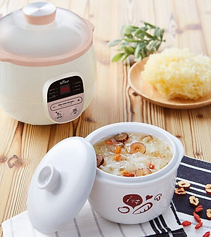 Nồi Nấu Cháo, Nấu Chậm Bear SUBE001 0,8L - Hàng chính hãng