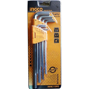 Bộ 9 chìa lục giác đầu bằng INGCO HHK11092