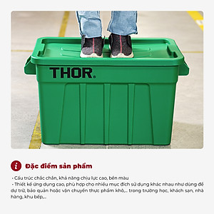 Thùng nhựa  đa năng chịu lực THOR 75L thương hiệu TRUST 3012  (Kèm nắp)  phân phối bởi Cobi Home.