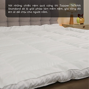 Tấm làm mềm nệm Topper TATANA Standard 160x200x5cm-Mềm mại-Êm ái.