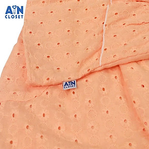 Bộ quần áo lửng bé gái họa tiết Nơ cam 2 tầng cotton thêu - AICDBGURIUAT - AIN Closet