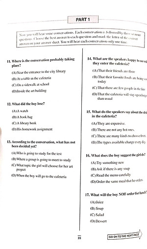 Practice Test for the Toefl Junior Standard Test