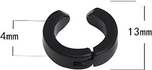 Bông Tai Nam Khoen Tròn Loại Kẹp Ko Cần Bấm Lỗ Tai Chất Liệu Thép Titan Ko Rỉ Ko Dị Ứng TT 0851 - 1 Cặp