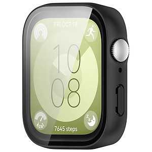 Ốp Case PC Mặt Kính Cường Lực chống va đập cho Huawei Watch Fit 3 - Hàng Chính Hãng