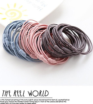 Combo 10 dây buộc tóc Hàn Quốc màu basic