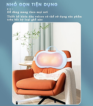 Gối Massage Hồng Ngoại, Máy Mát Xa Cổ Vai Gáy, Matxa Toàn Thân Nikio NK-135DC - Công Nghệ Xoa Bóp Chuyên Sâu, Sưởi Ấm Hồng Ngoại - Pin sạc