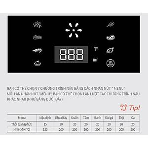 Nồi Chiên Không Dầu Điện Tử Lock&Lock EJF296BLK (7.2 Lít) - Kèm Chảo Nướng - Hàng Chính Hãng