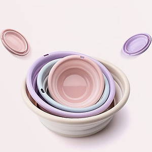 Thau nhựa gấp gọn đa năng12x35cm, giao màu ngẫu nhiên+ Tặng kèm thau gấp gọn đa năng 9x25cm - Hàng chính hãng (Giao màu ngẫu nhiên)