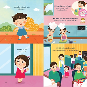 Sách - Bộ Bé Học Giao Tiếp 4 cuốn - Bồi cứng & Song ngữ Việt - Anh - Lionbooks