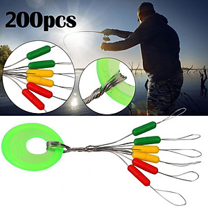 Mua 200 Pieces Plastic Ring 6 in 1 Rubber Float Stop Fishing