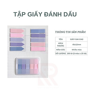 Giấy ghi chú đánh dấu / giấy phân trang / giấy đánh dấu trang trong suốt cho học sinh, văn phòng
