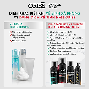 Dung Dịch Vệ Sinh Chuyên Biệt Dành Cho Nam Giới Dạng Bọt Oriss Men Gentlemen 120ml/chai