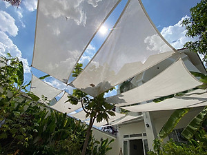 LƯỚI CHE NẮNG 80% CHE SÂN VƯỜN, BAN CÔNG - 230GSM - MÀU TRẮNG