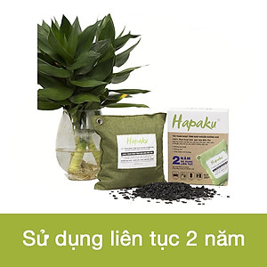Túi than hoạt tính khử mùi xe hơi Hapaku - 100% từ gáo dừa Bến Tre