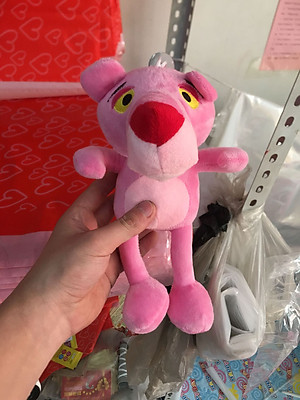 Gấu bông báo hồng Pink Panther dạng chibi siêu dễ thương (25cm--->50cm) hàng việt nam chất lượng cao, an toàn cho trẻ nhỏ