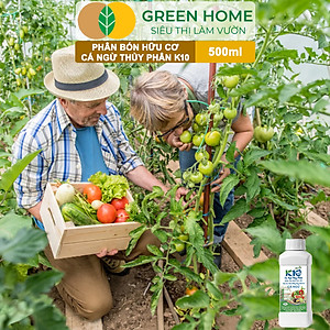 Phân Đạm Cá Hữu Cơ Sinh Học GreenHome, Dịch Cá Biển Thủy Phân K10, Chai 500ml, Hàm Lượng Dinh Dưỡng Cao, Thế Hệ Mới, Công Nghệ Nhật Bản