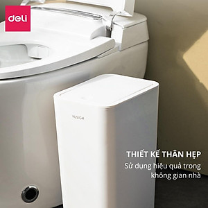 Thùng Rác Nắp Bật Nhấn Nút Thông Minh Deli - Tiết Kiệm Không Gian Nhựa PP Nguyên Sinh Hạn Chế Mùi Hôi Kháng Khuẩn Sọt Rác Văn Phòng Nhà Bếp - 1108 1109