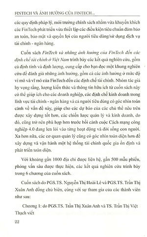 Fintech & Ảnh Hưởng Của Fintech Đến Các Định Chế Tài Chính Ở Việt Nam (Sách Chuyên Khảo)