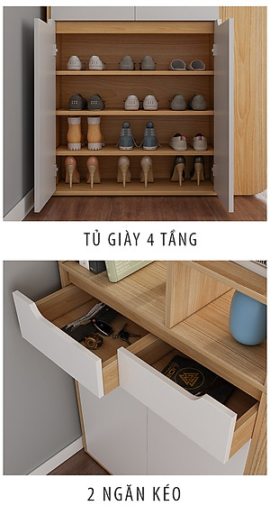 Kệ Gỗ Ngăn Phòng Đa Năng Để Sách, Giày Dép Và Đồ Trang Trí Thương Hiệu SIB Decor TG15