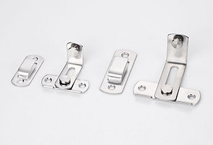 Then Chốt Cài Cửa Hình Chữ L KUNBE, Chốt Khóa Cài Cửa Góc Vuông 90 Độ Bằng Thép Không Gỉ, An Toàn Tiện Lợi Nhiều Kích Thước