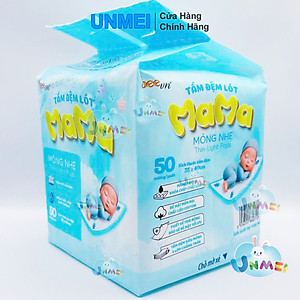 Miếng Lót Chống Thấm MAMA 35X40cm, Tấm Đệm Lót Thay Tã Dùng 1 Lần Mỏng, Nhẹ, Thấm Hút Tốt Dùng Bé Sơ Sinh