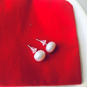 Combo Hoa Tai Ngọc Trai Thiên nhiên, kèm bản PHOTOCOPY giấy KIỂM ĐỊNH SJC và Túi Nhung.