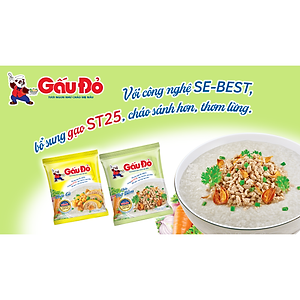 Thùng 50 Gói Cháo Gấu Đỏ Thịt Bằm 50g