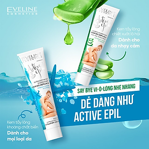 [Deal 99k] Kem tẩy lông chiết xuất khoáng chất biển dành cho mọi loại da EVELINE ACTIVE EPIL 125ml